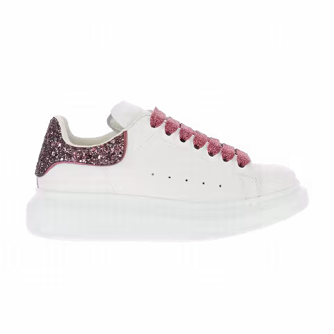 Alexander McQueen Wmns Oversized Sneaker 'White Rose Glitter'