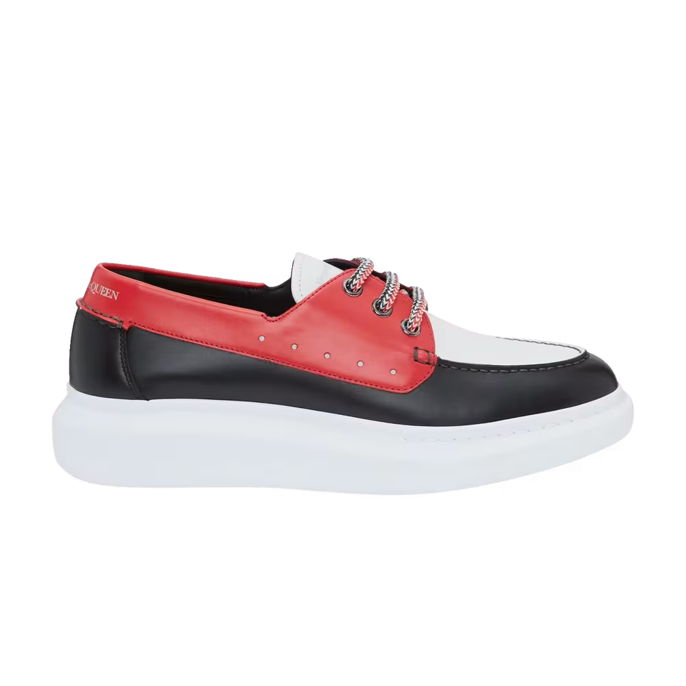 Alexander McQueen Oversized Boat Sneaker White Red