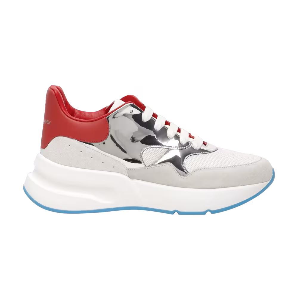 Alexander McQueen Oversized Sneaker White Red Silver