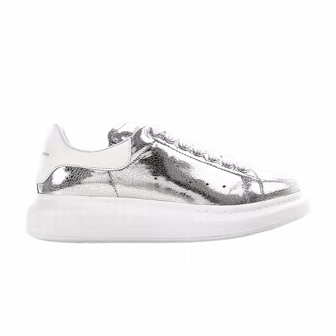 Alexander McQueen Wmns Oversized Sneaker 'Metallic Silver'