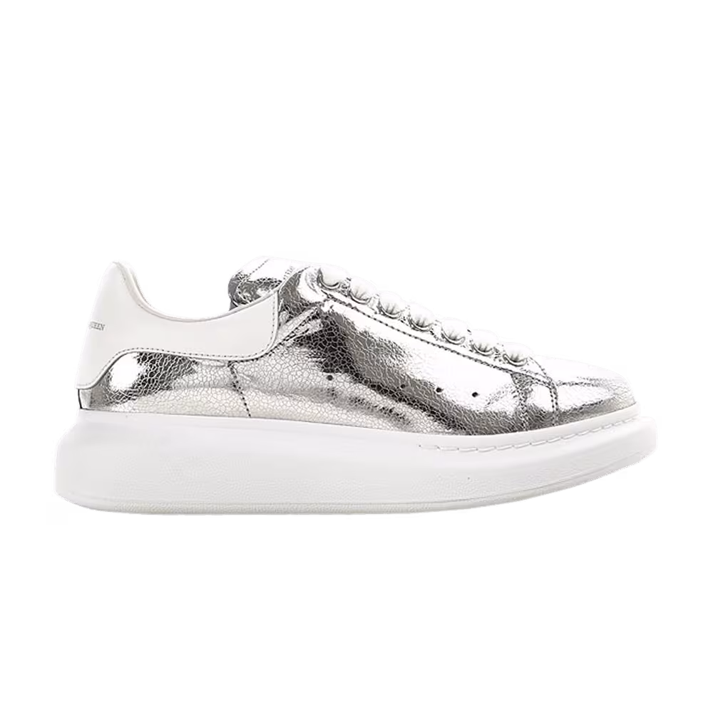 Alexander McQueen Women's Oversized Sneaker Metallic Silver