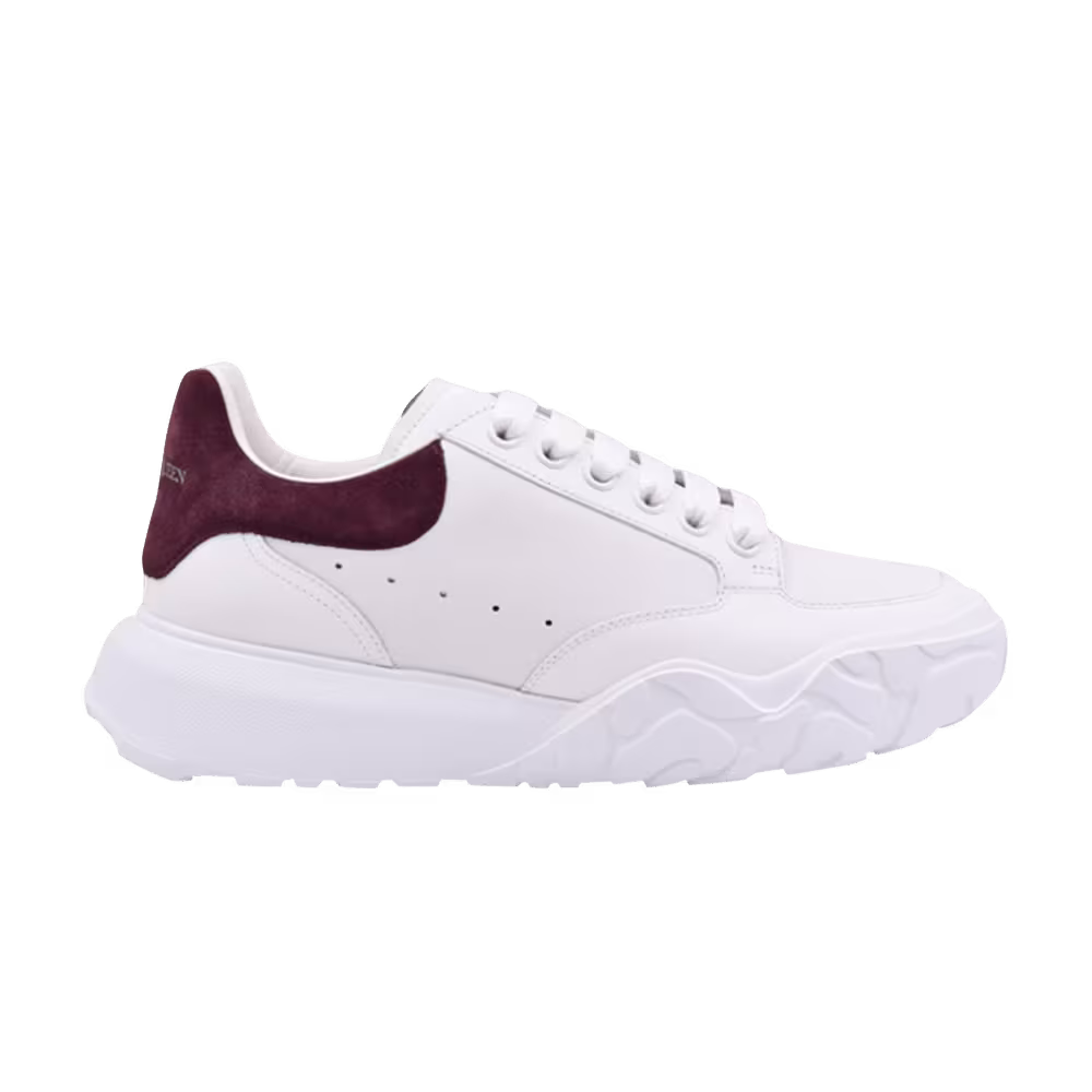 Alexander McQueen Oversized Court Trainer White Burgundy