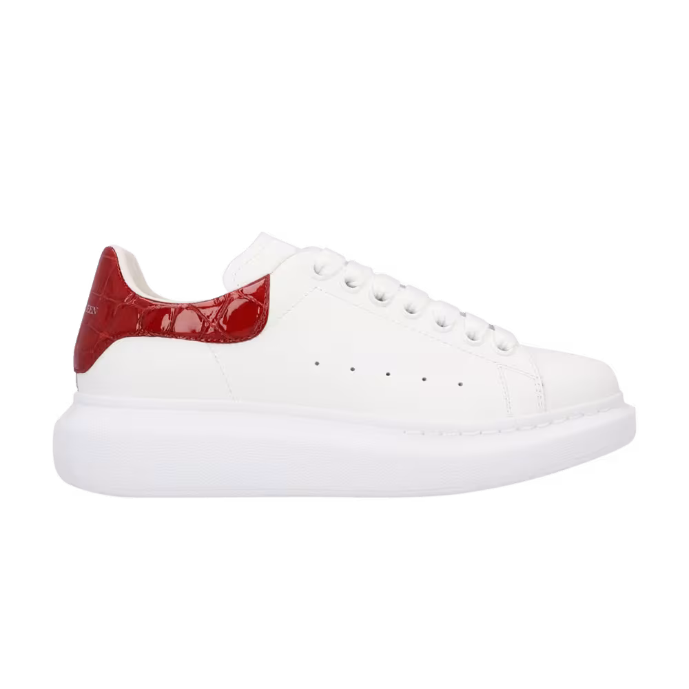 Alexander McQueen Women's Oversized Sneaker Crocodile Skin - Red