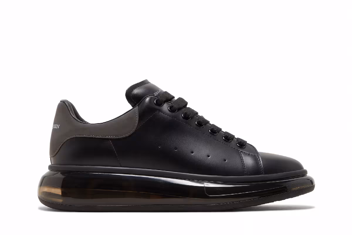 Alexander McQueen Oversized Sneaker Clear Sole - Black, view 2
