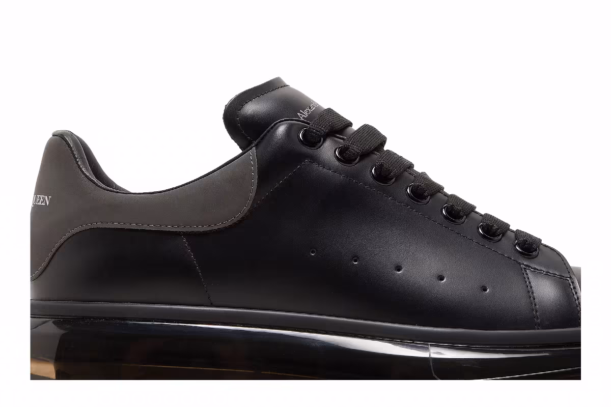 Alexander McQueen Oversized Sneaker Clear Sole - Black, view 3