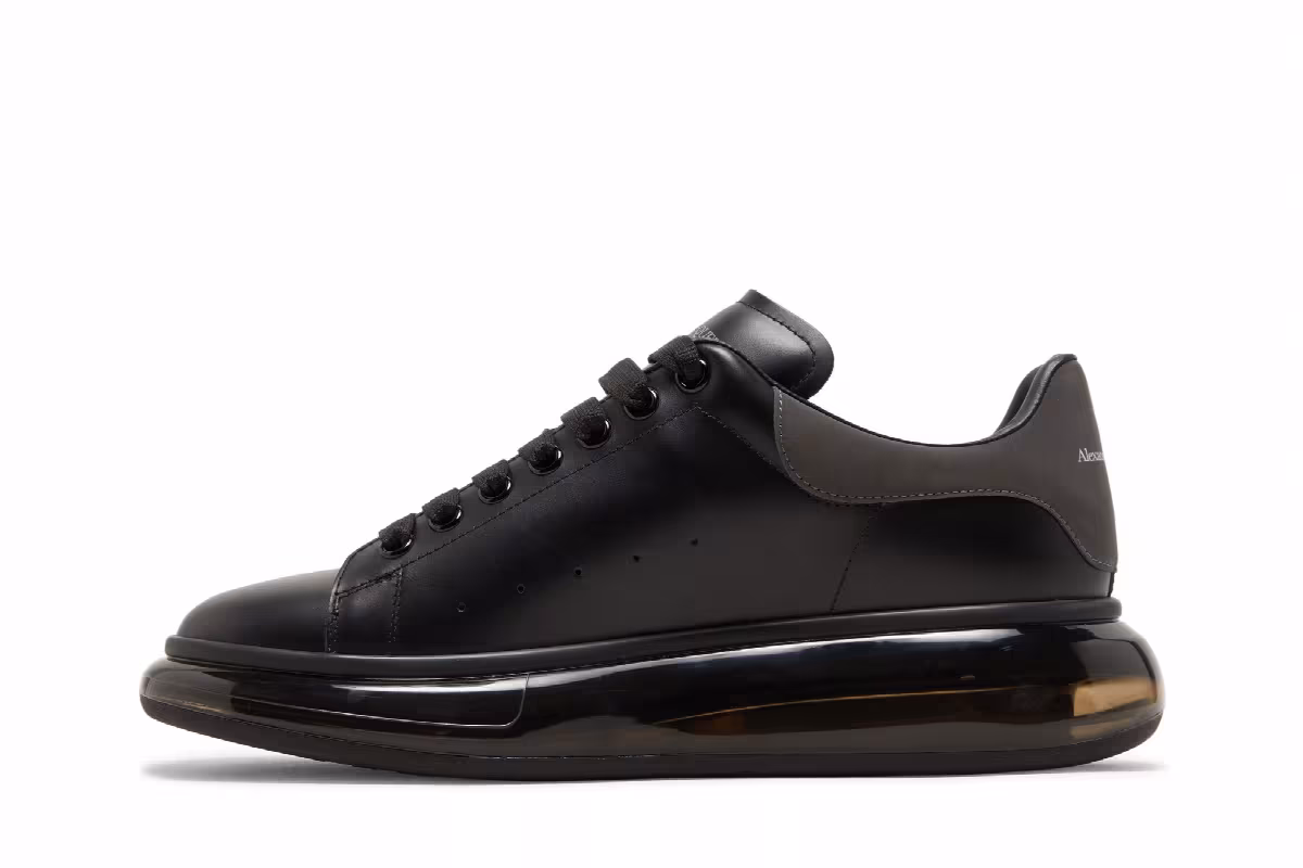 Alexander McQueen Oversized Sneaker Clear Sole - Black, view 4