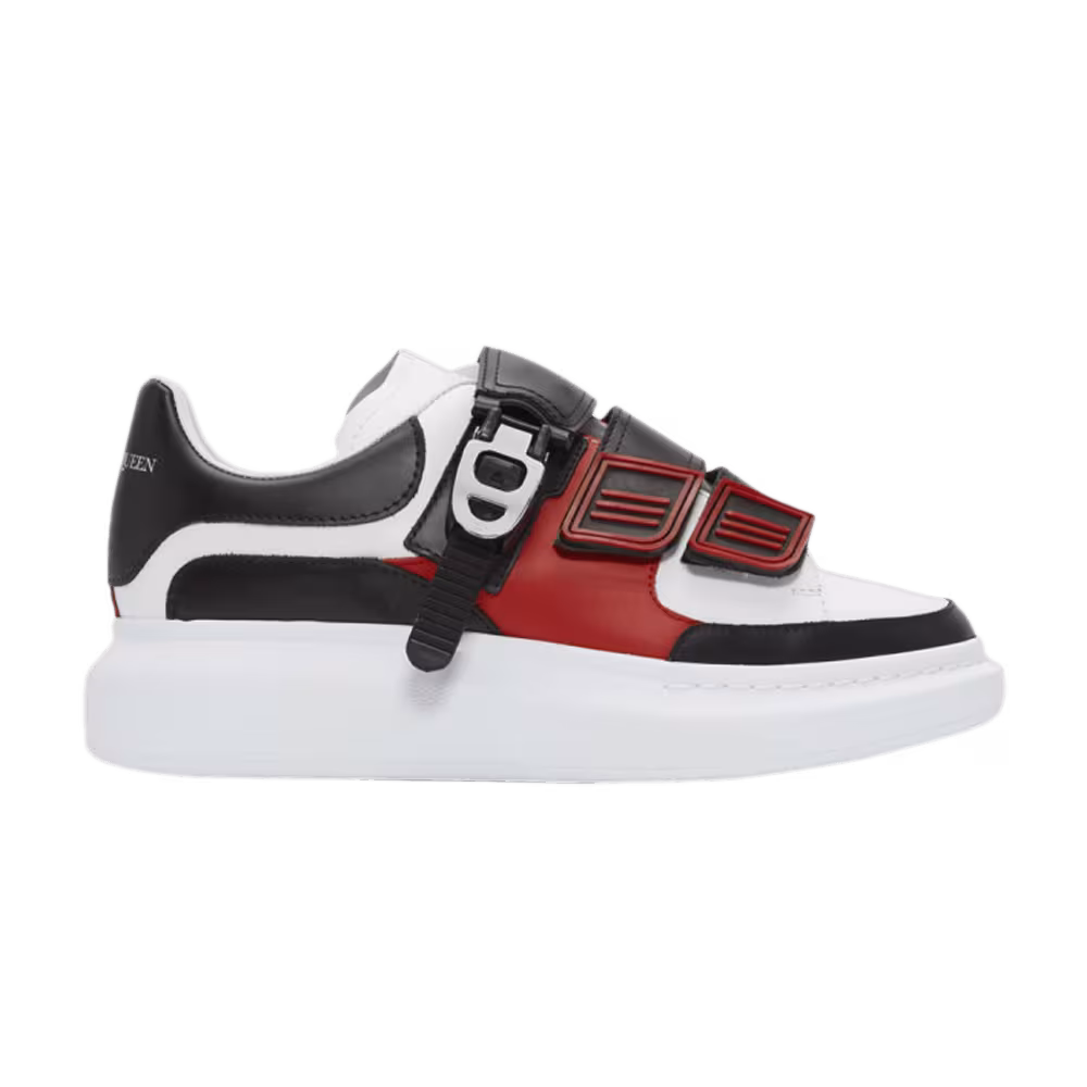 Alexander McQueen Velcro Oversized Sneaker White Black Lust Red