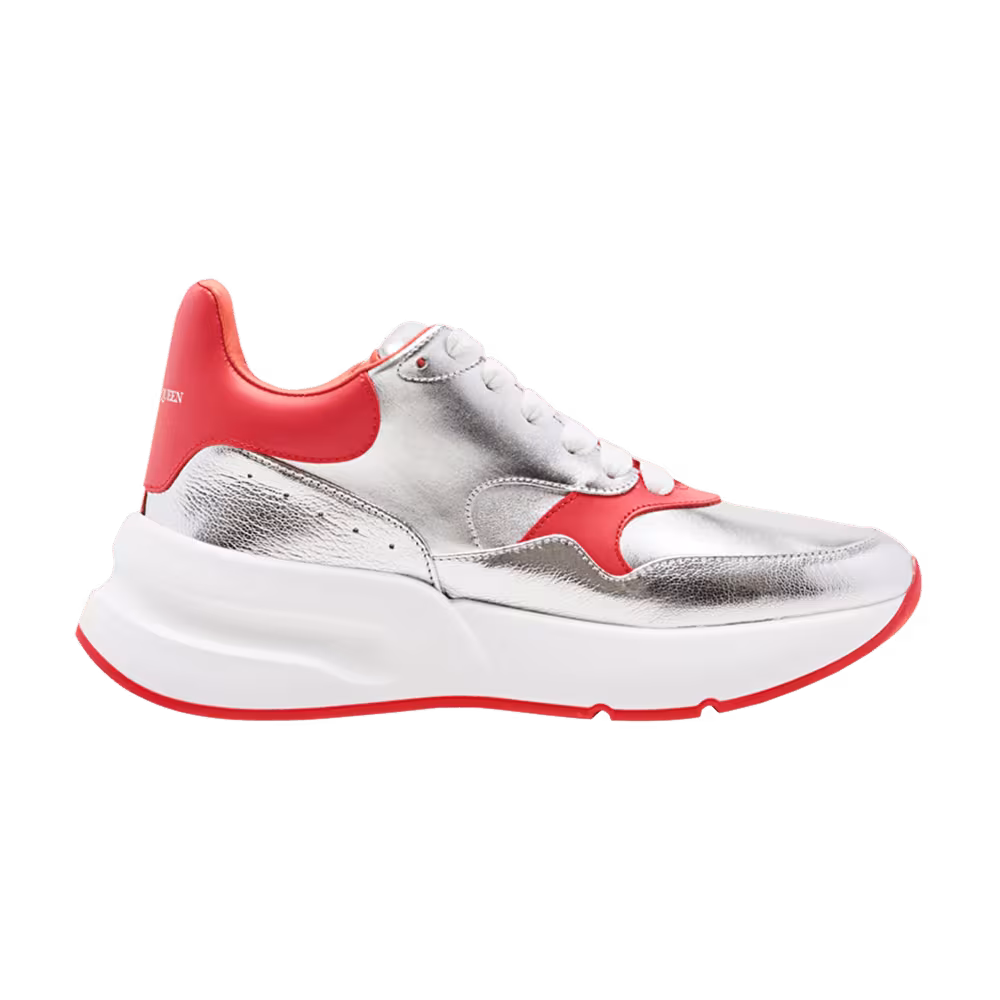 Alexander McQueen Women's Oversized Runner Silver Coral