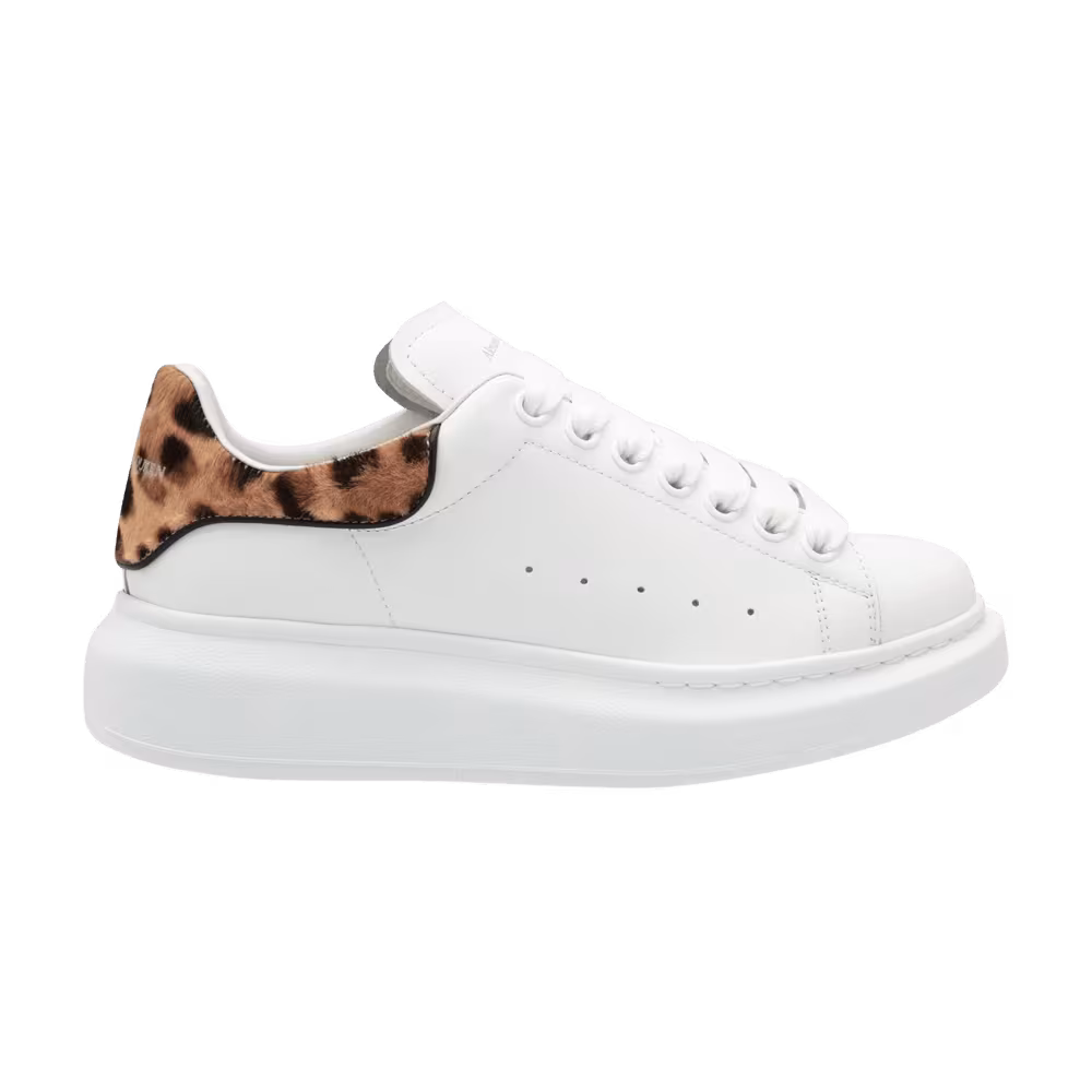 Alexander McQueen Women's Oversized Sneaker White Leopard