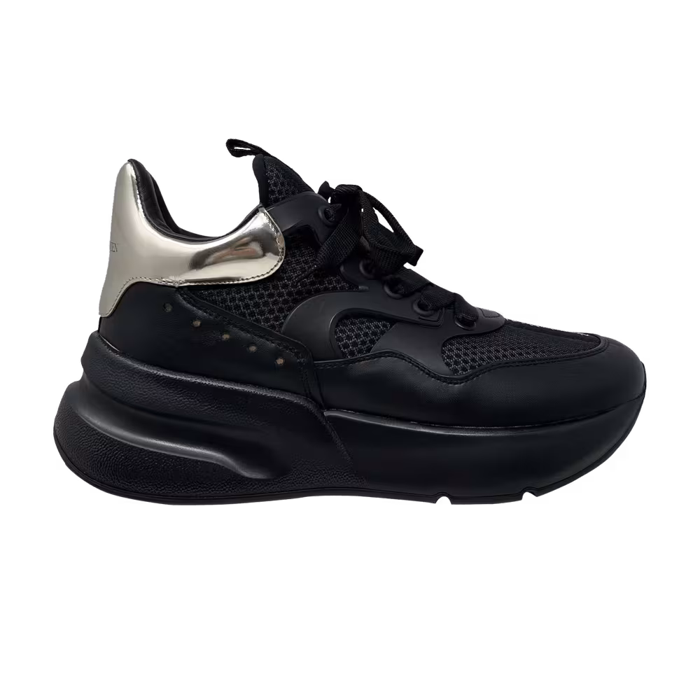 Alexander McQueen Oversized Runner Black Silver
