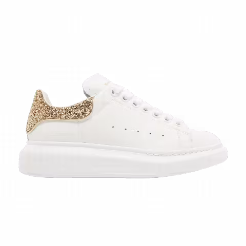 Alexander McQueen Wmns Oversized Sneaker 'White Glitter Gold'
