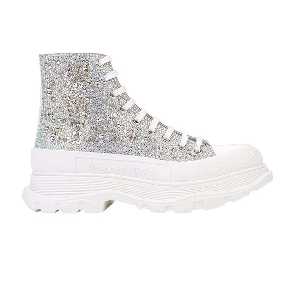 Alexander McQueen Tread Slick Boot Spike Rhinestone