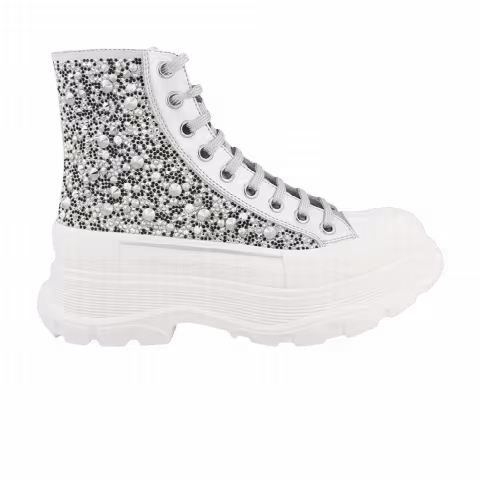 Alexander McQueen Wmns Tread Slick Boot 'Crystal Silver'