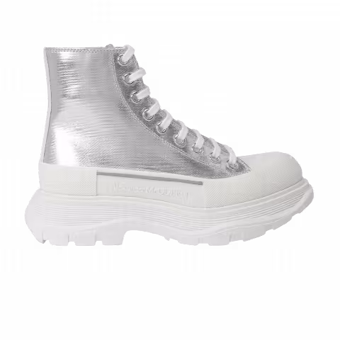 Alexander McQueen Wmns Tread Slick Boots 'Silver'