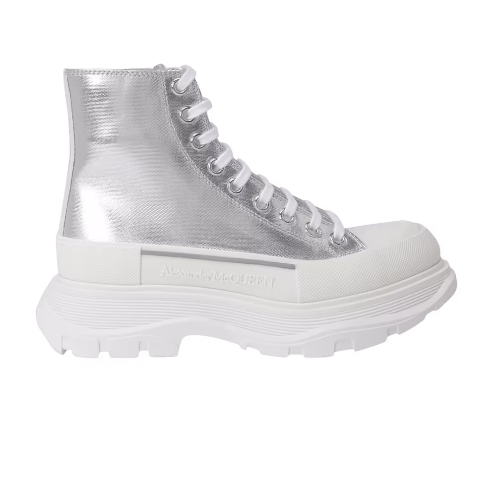 Alexander McQueen Women's Tread Slick Boots Silver