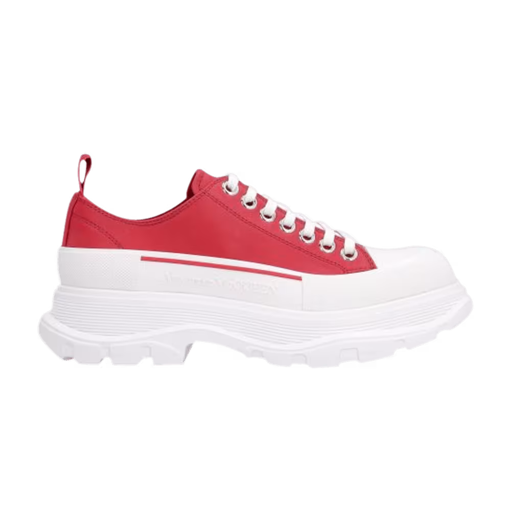 Alexander McQueen Women's Tread Slick Lace Up Red