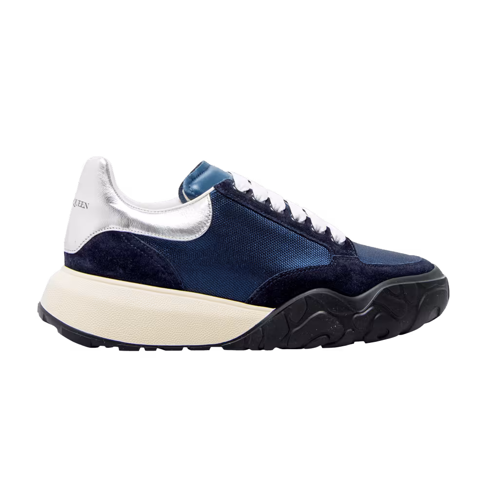 Alexander McQueen Court Trainer Navy Silver