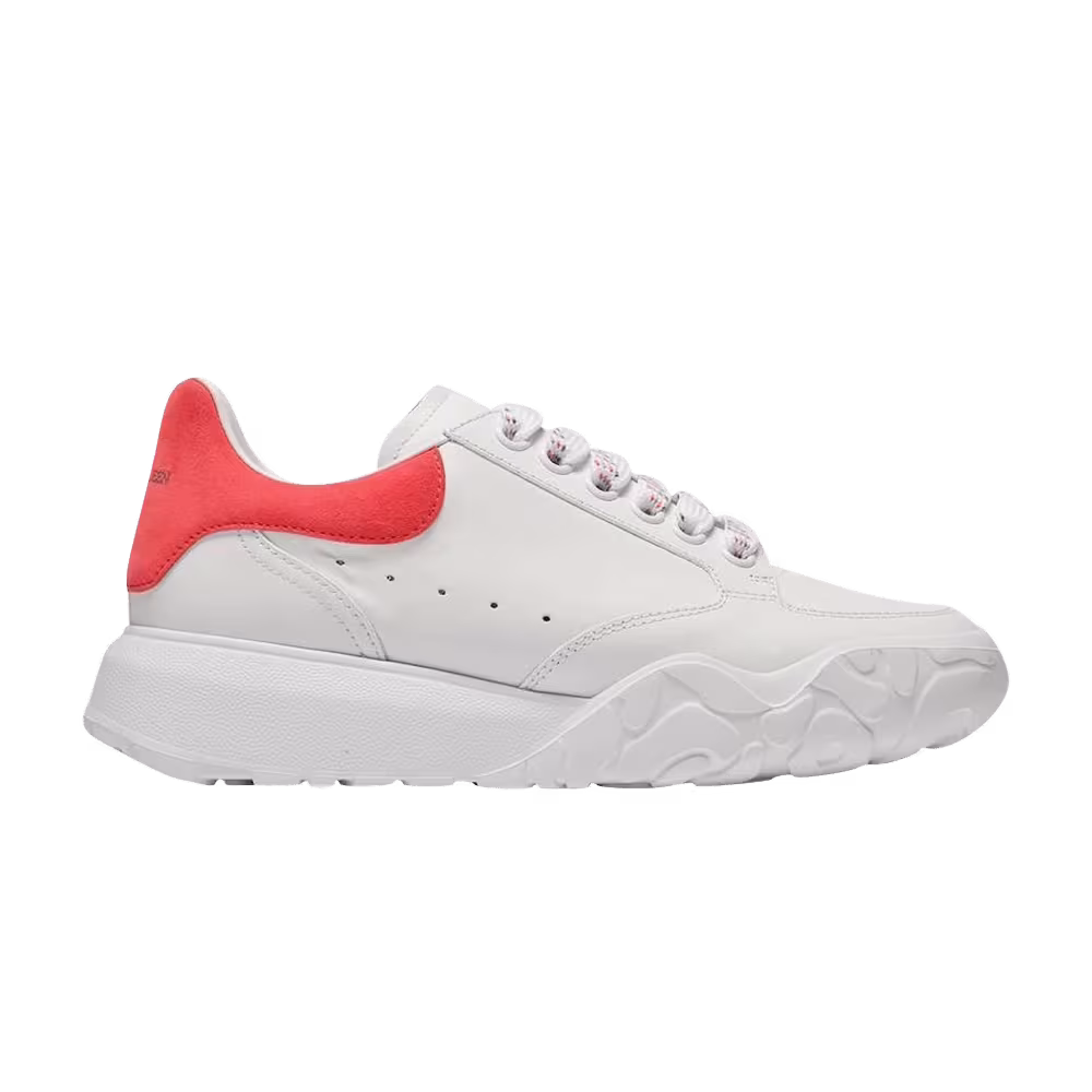 Alexander McQueen Women's Court Trainer White Coral