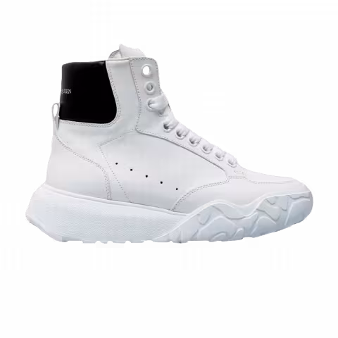 Alexander McQueen Wmns Court Trainer High 'White Black'