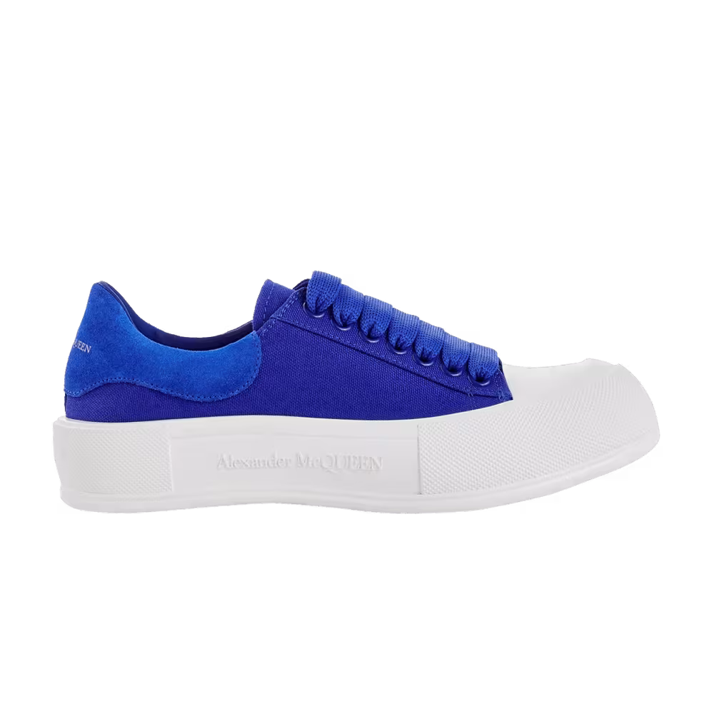 Alexander McQueen Women's Deck Lace-Up Plimsoll Blue