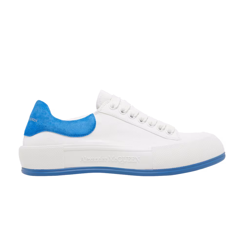 Alexander McQueen Deck Plimsoll Low White Blue