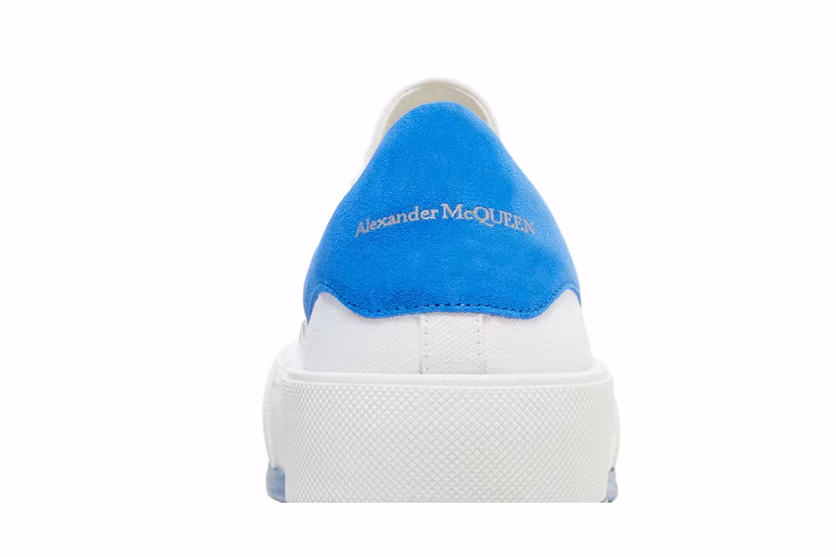 Alexander McQueen Deck Plimsoll Low White Blue, view 8