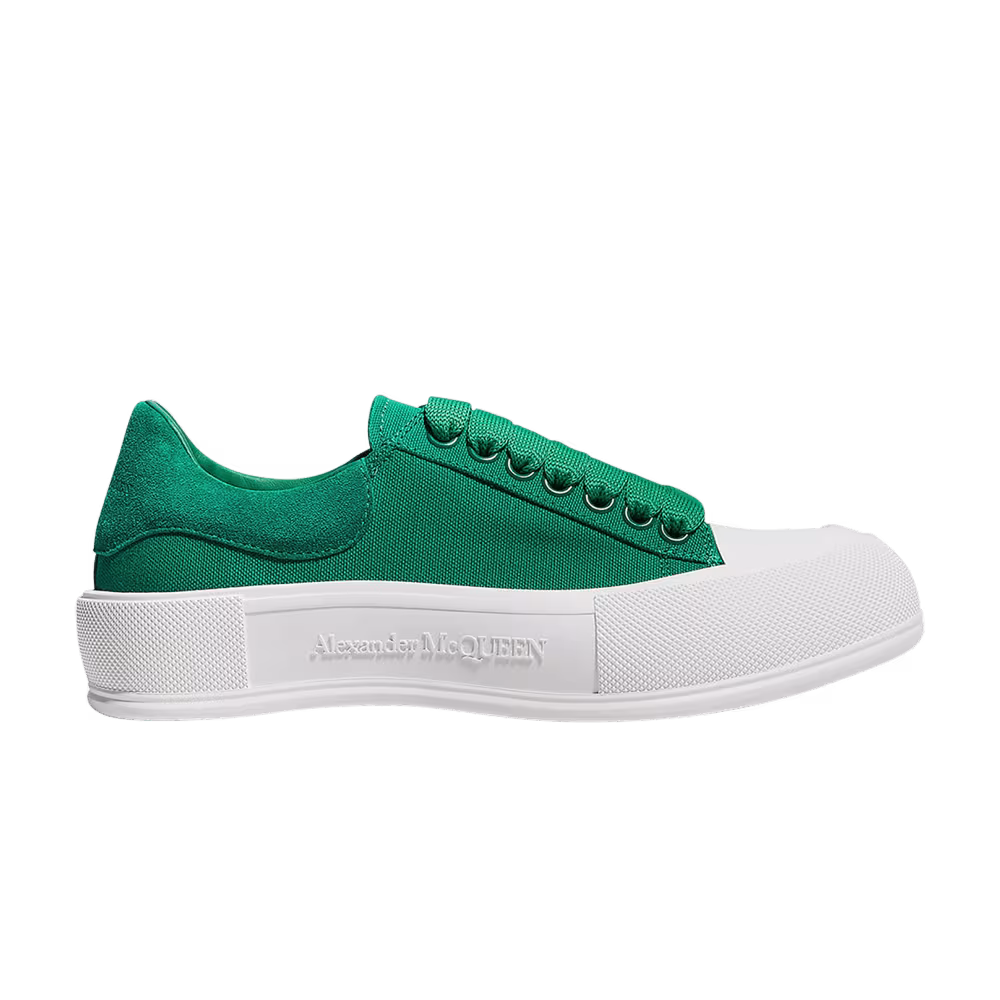 Alexander McQueen Women's Deck Lace-Up Plimsoll Green