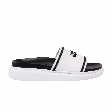Alexander Mcqueen Rubber Hybrid Sandal 'White Black'