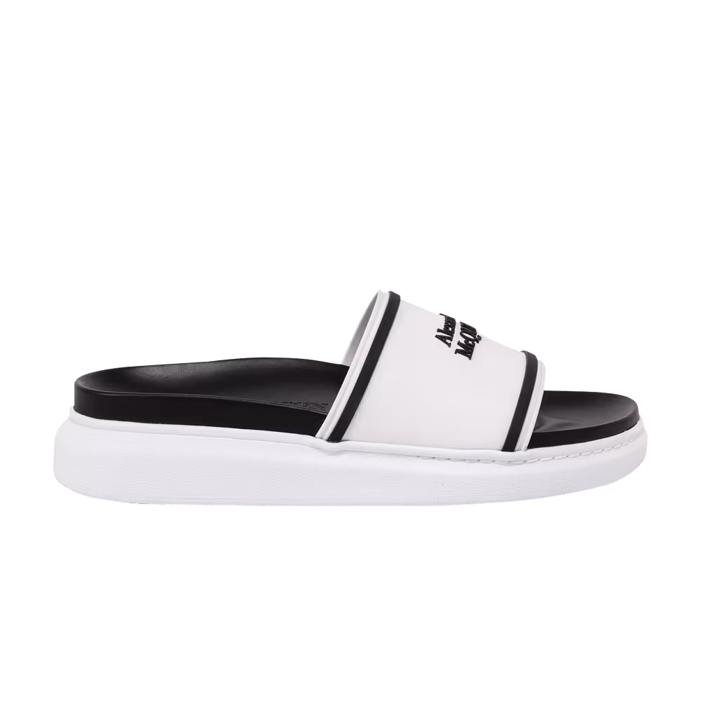 Alexander Mcqueen Rubber Hybrid Sandal White Black