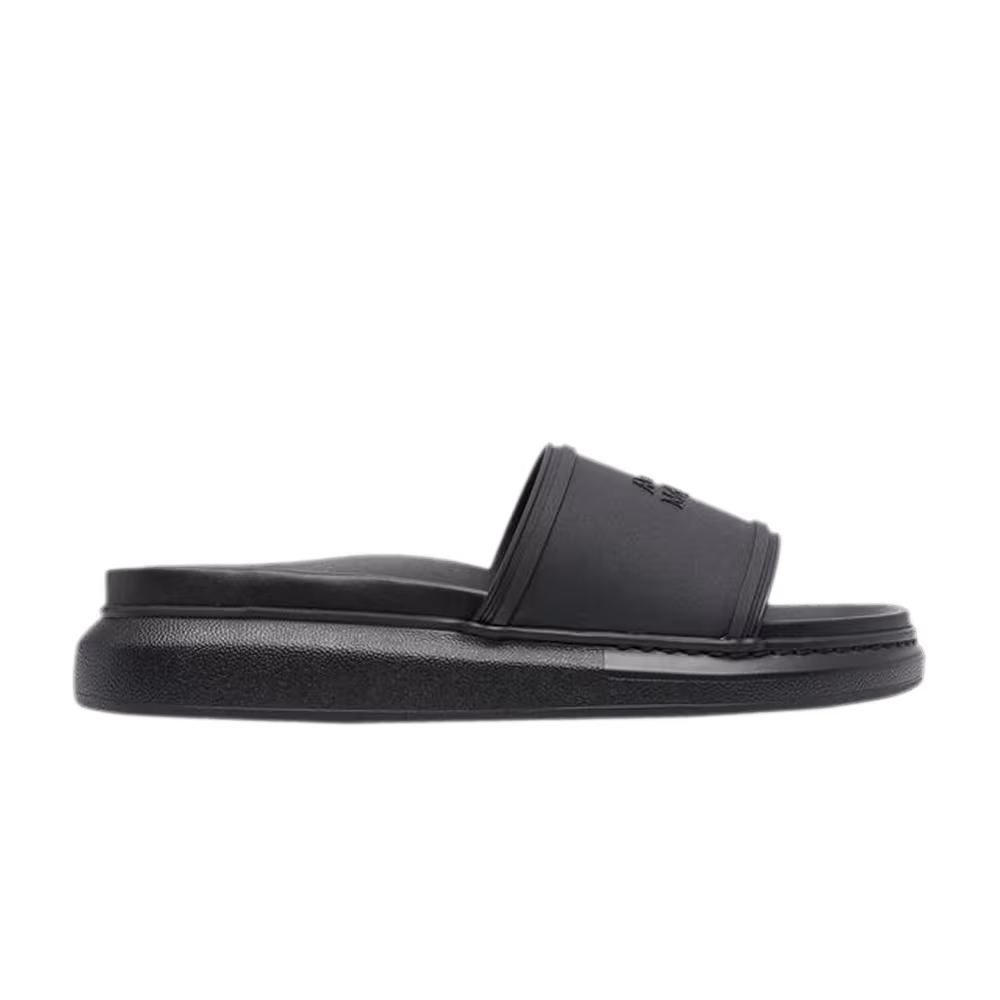 Alexander Mcqueen Rubber Hybrid Sandal Black