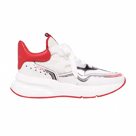 Alexander McQueen Oversized Runner 'White Silver Red'