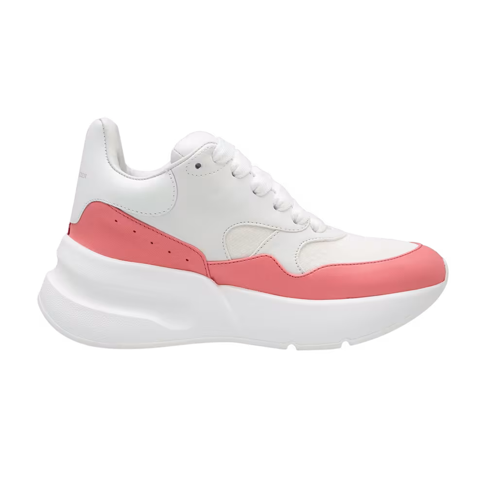 Alexander McQueen Women's Runner Sneaker White Flamingo Pink