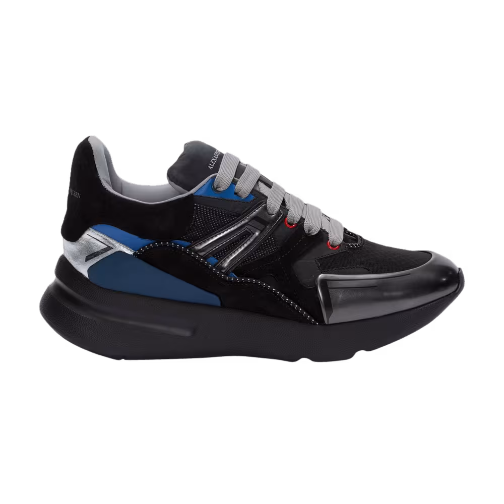 Alexander McQueen Oversized Patchwork Runner Cocktail Black