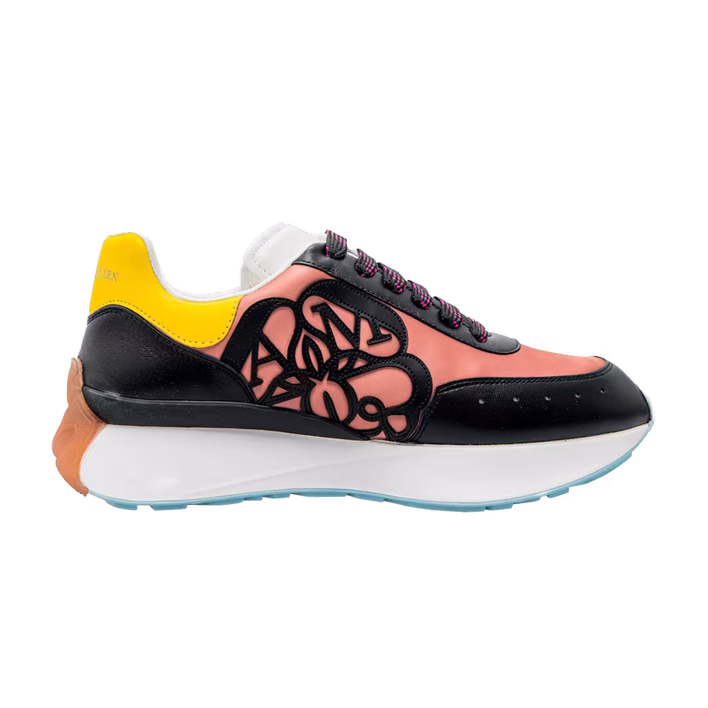 Alexander McQueen Sprint Runner Black Coral Yellow