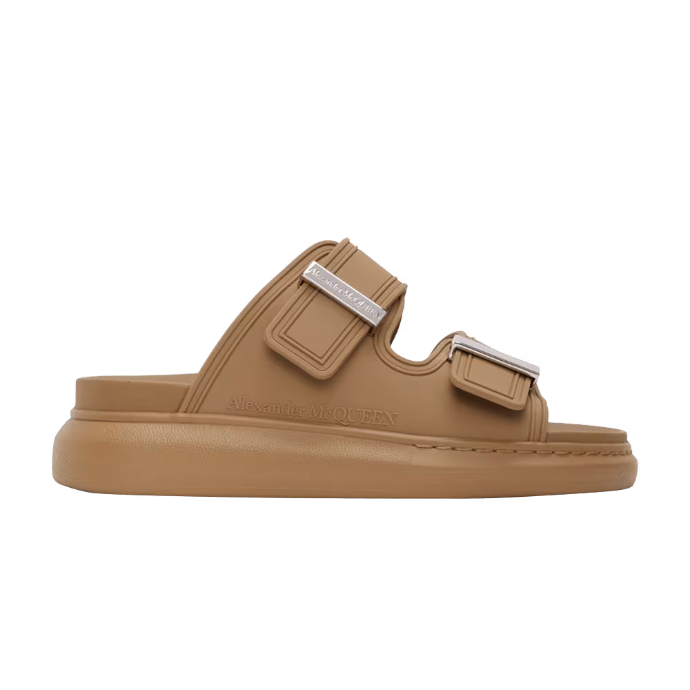 Alexander McQueen Women's Hybrid Double Buckle Sandal Camel