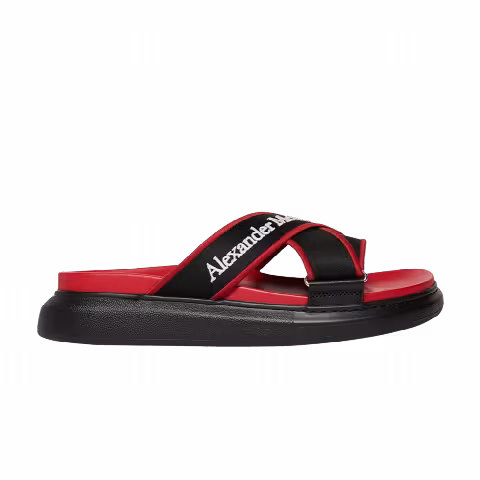 Alexander McQueen Oversized Hybrid Slide 'Red Black'