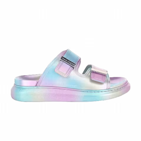 Alexander McQueen Wmns Hybrid Slide 'Silver Multi-Color'