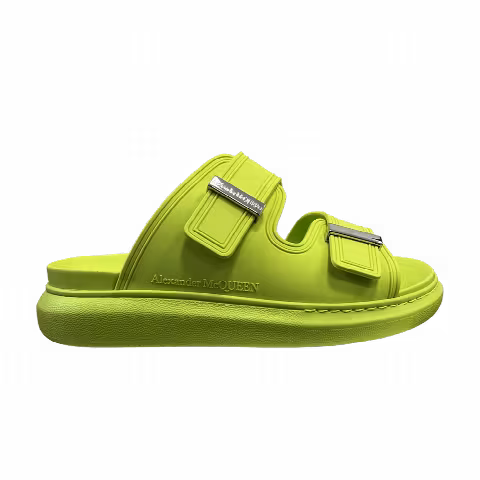 Alexander McQueen Hybrid Double Buckle Sandal 'Lime'