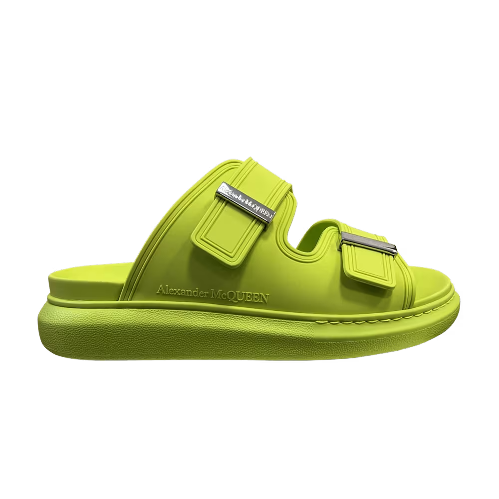 Alexander McQueen Hybrid Double Buckle Sandal Lime