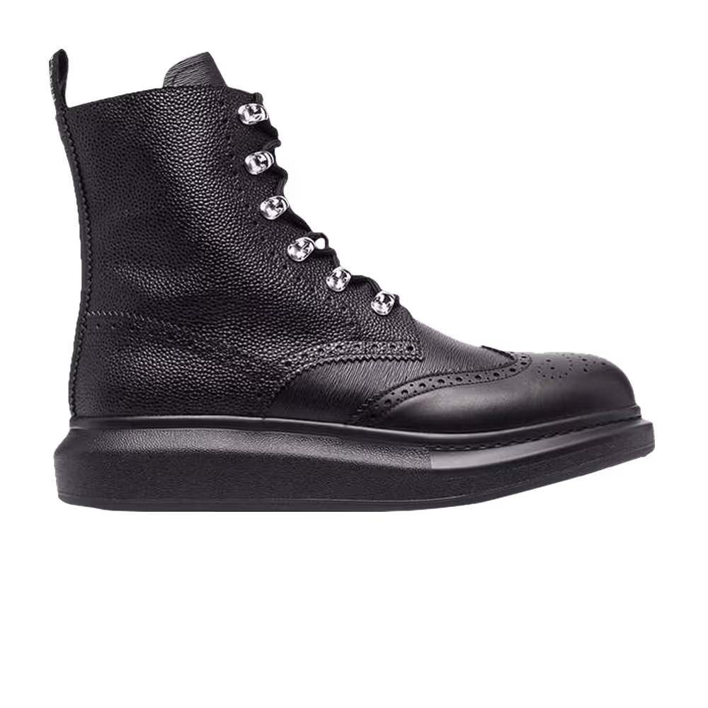 Alexander McQueen Lace-Up Boots Black
