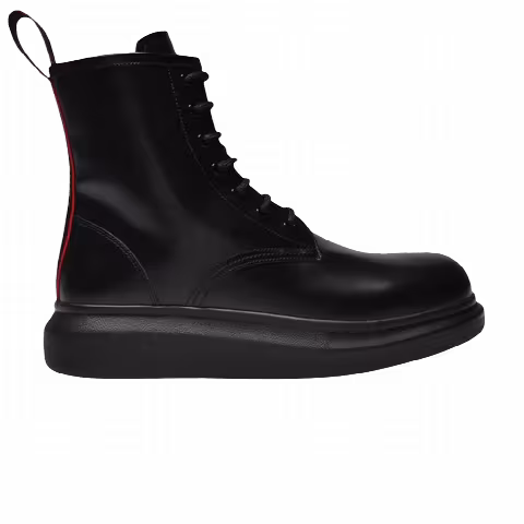Alexander McQueen Hybrid Lace-Up Chelsea Boot 'Black Red'