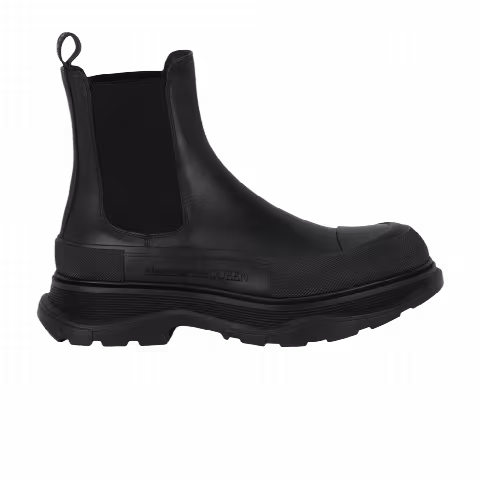 Alexander McQueen Tread Slick Chelsea Boot 'Black Silver'