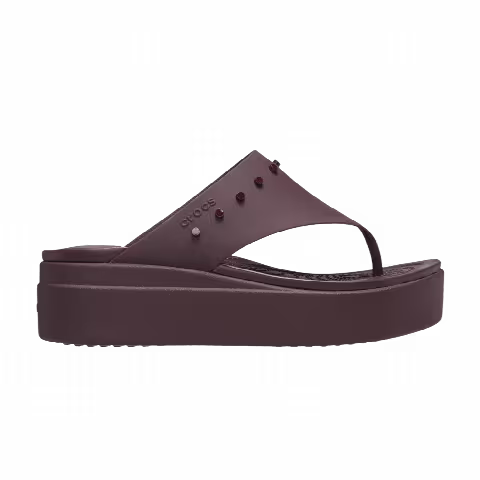 Crocs Wmns Brooklyn Studded Flip 'Dark Cherry'