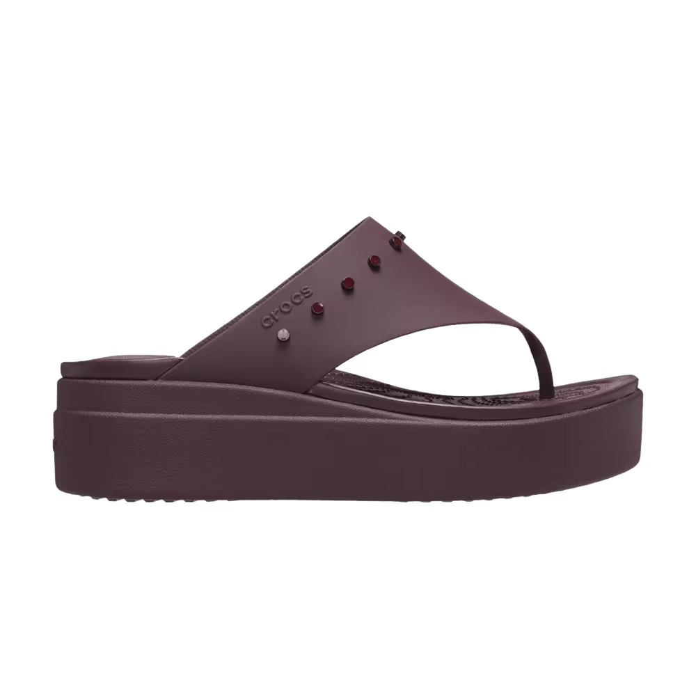 Crocs Women's Brooklyn Studded Flip Dark Cherry