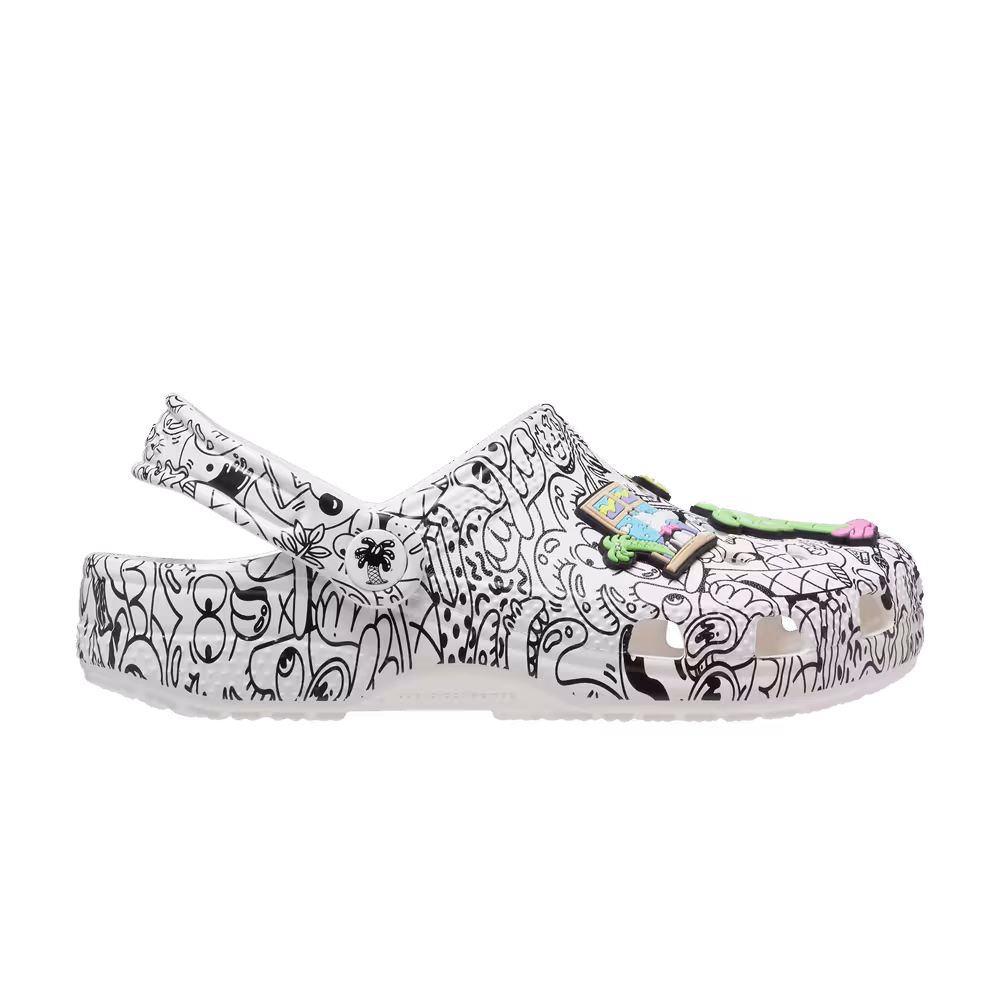 Steven Harrington x Crocs Classic Clog Toddler Quickstrike - White Black