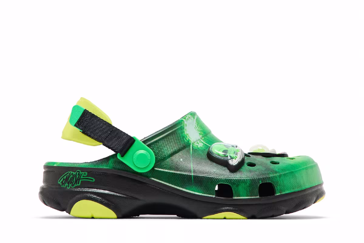 Ron English x Crocs All-Terrain Clog Kids Area 54 - Green Galaxy, view 2