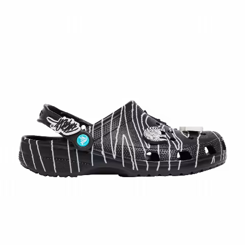 Ron English x Crocs Classic Clog 'Party Animals - Zebra Black'