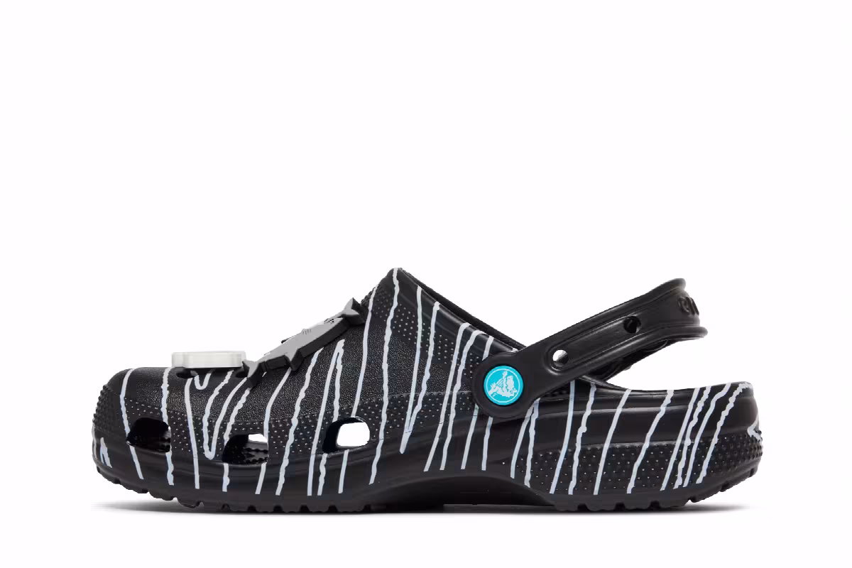 Ron English x Crocs Classic Clog Party Animals - Zebra Black, view 4
