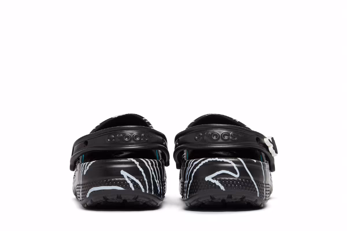 Ron English x Crocs Classic Clog Party Animals - Zebra Black, view 7