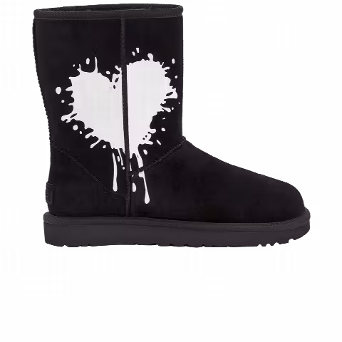 UGG Wmns Classic Short Boot 'Black Graphic'